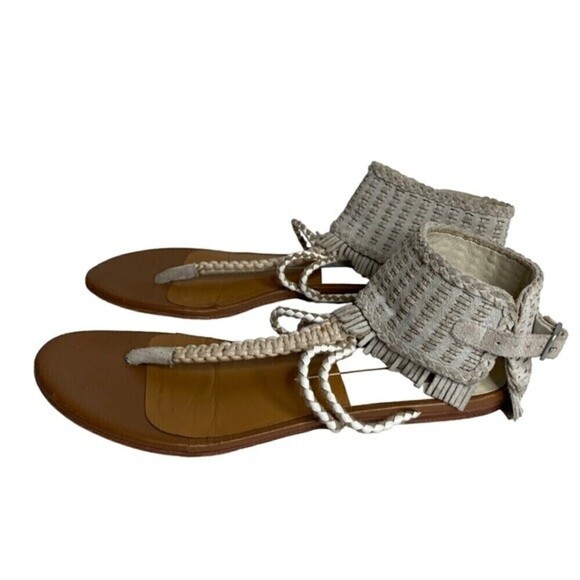 Dolce Vita Reagan Sandals Fringe Ankle Wrap - Picture 5 of 8
